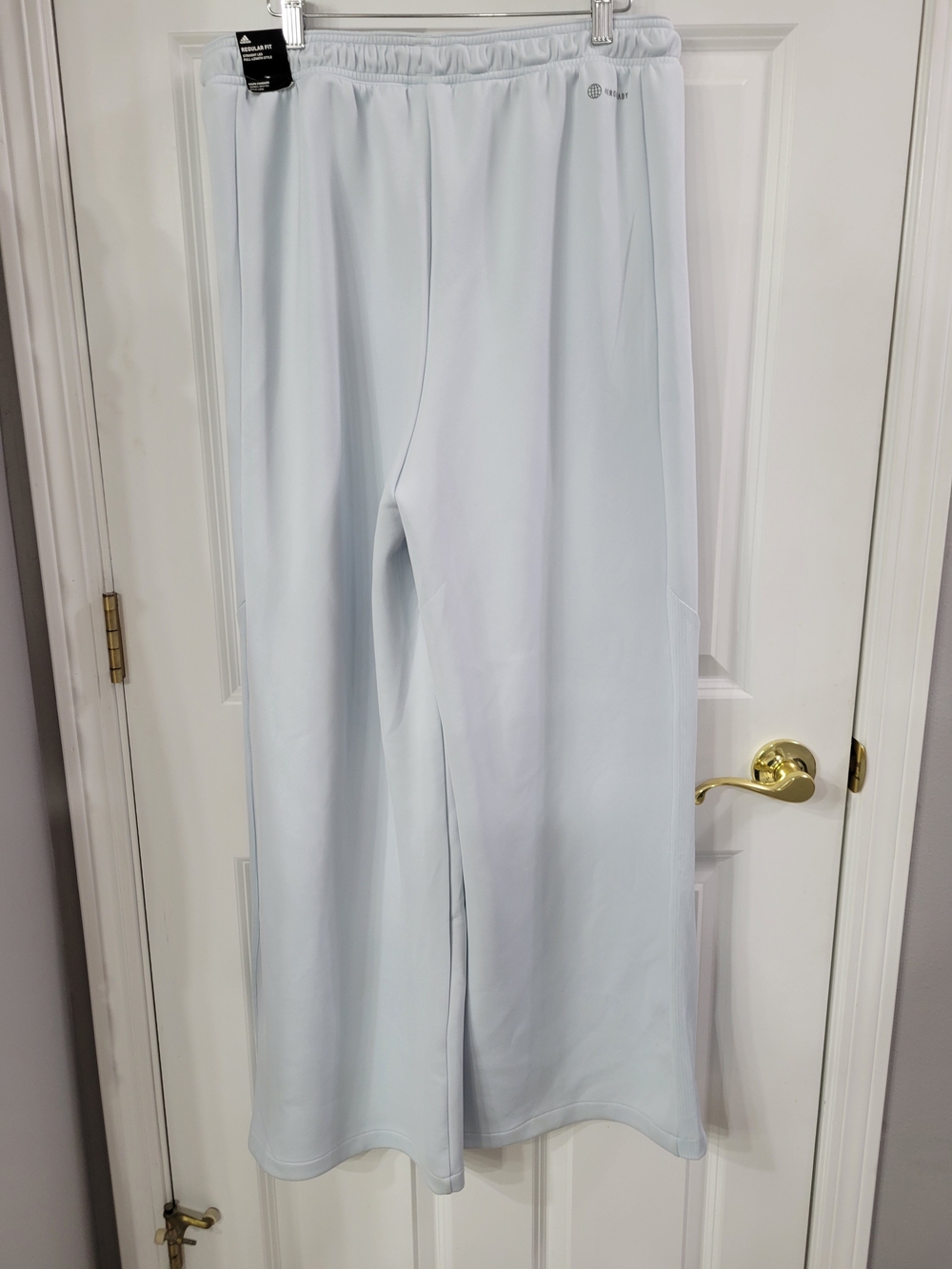adidas Wide Leg Track Pants in Light Blue - Picture 3 of 14